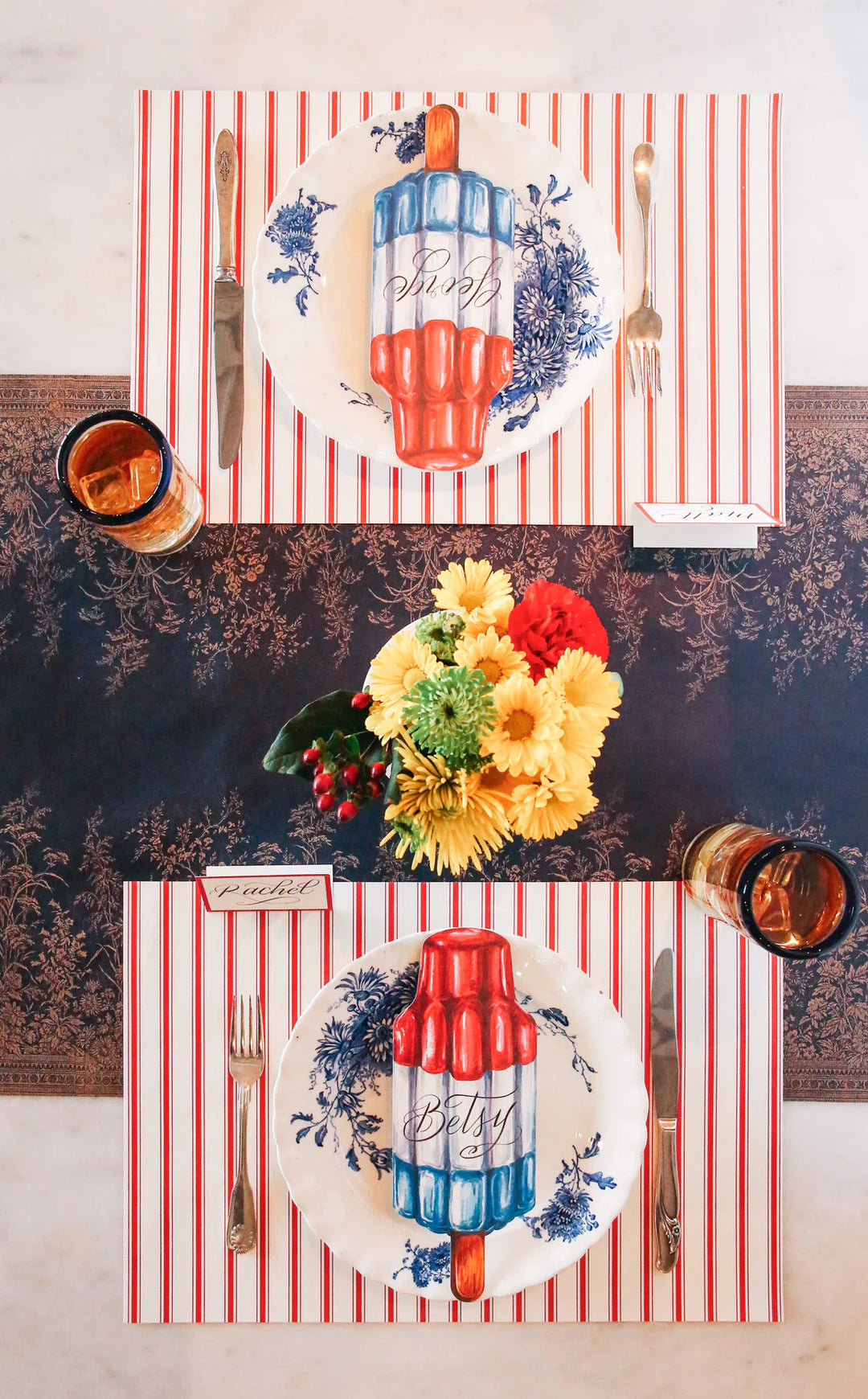 Red Ribbon Stripe Placemat