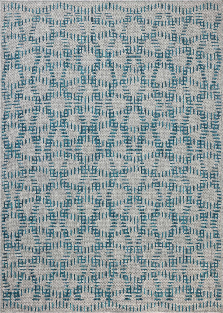 Loloi II Easton Fog / Teal Rugs