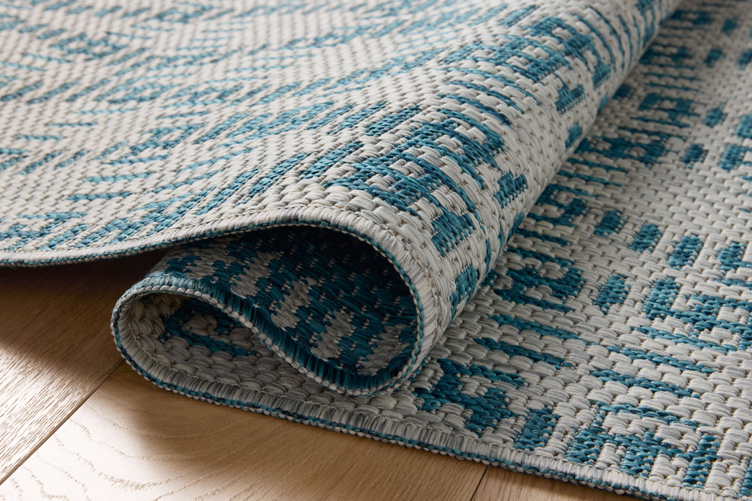 Loloi II Easton Fog / Teal Rugs