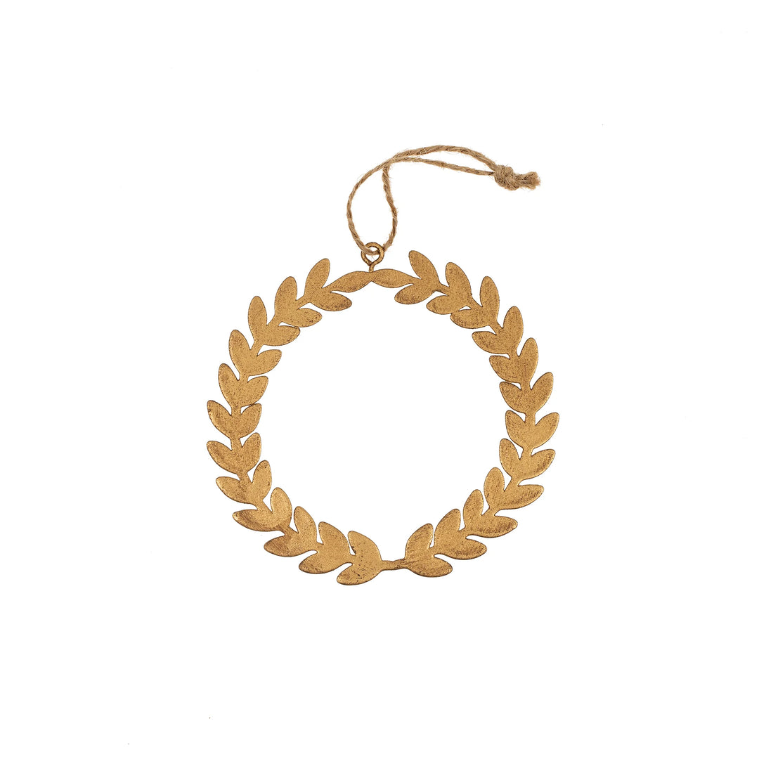 Gilded Wreath Ornament Small