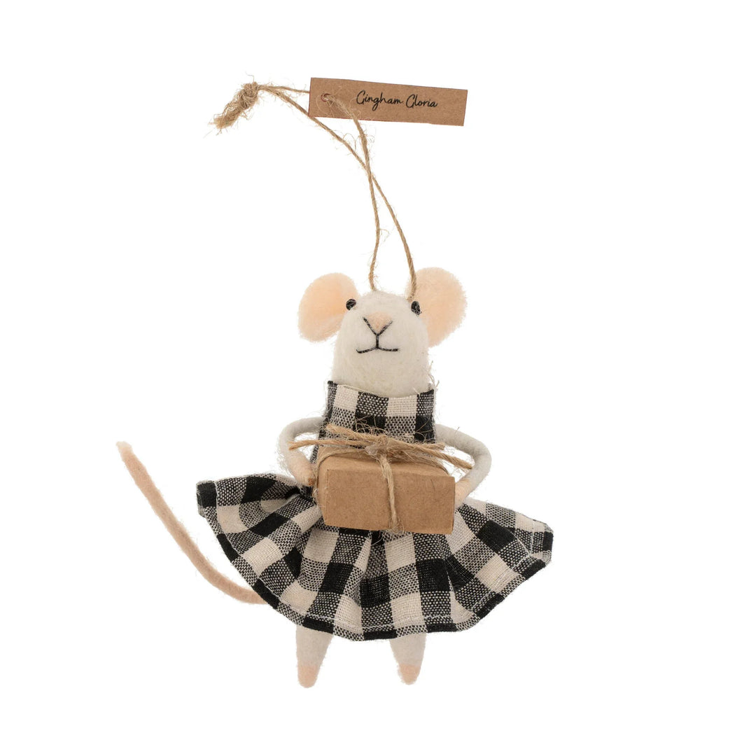 Felt Mice Gingham Gloria