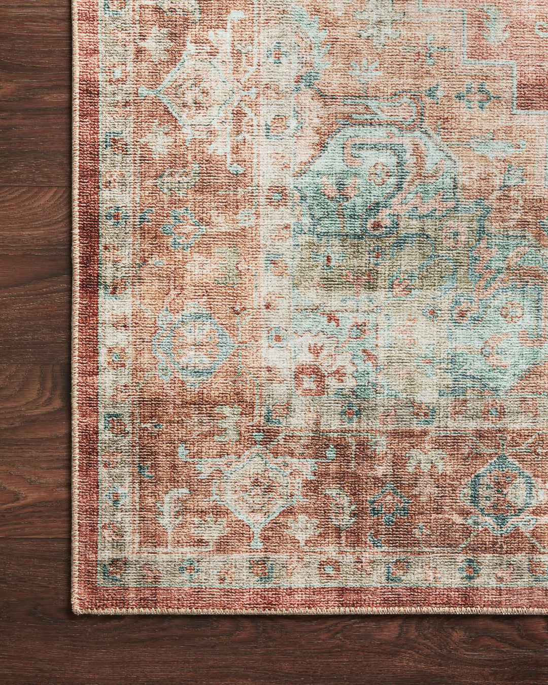 Loloi II Heidi Terracotta / Aqua Rugs
