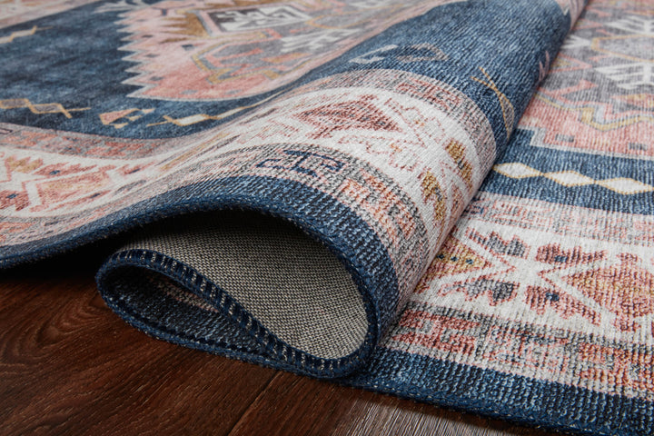 Loloi II Heidi Denim / Blush Rugs