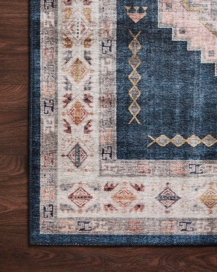 Loloi II Heidi Denim / Blush Rugs