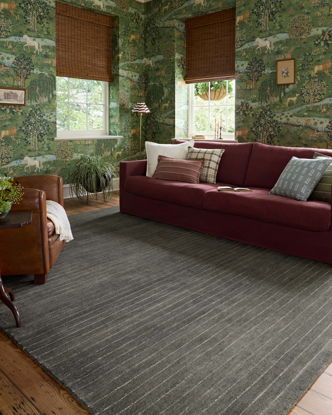 Chris Loves Julia x Loloi Henry Charcoal / Ivory Rugs