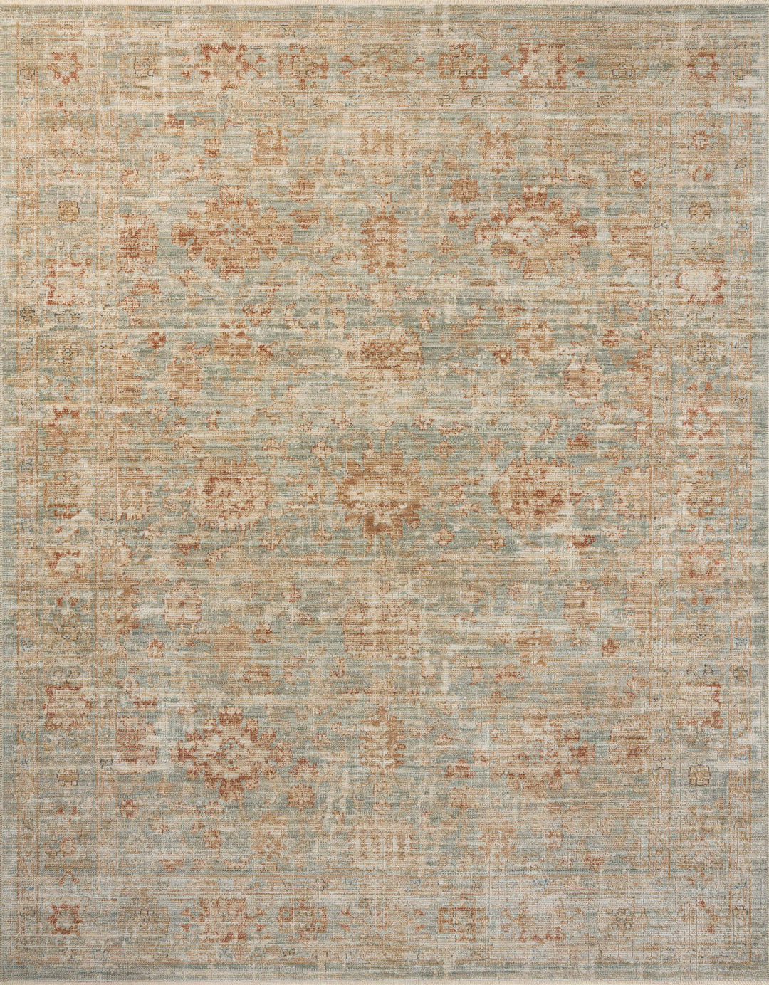 Loloi Heritage Aqua / Terracotta Rugs