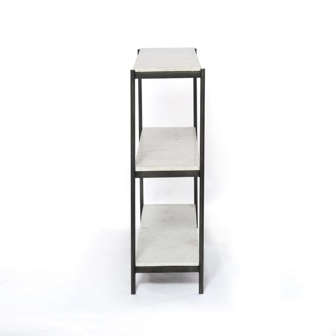 Felix Console Table Hammered Grey Side