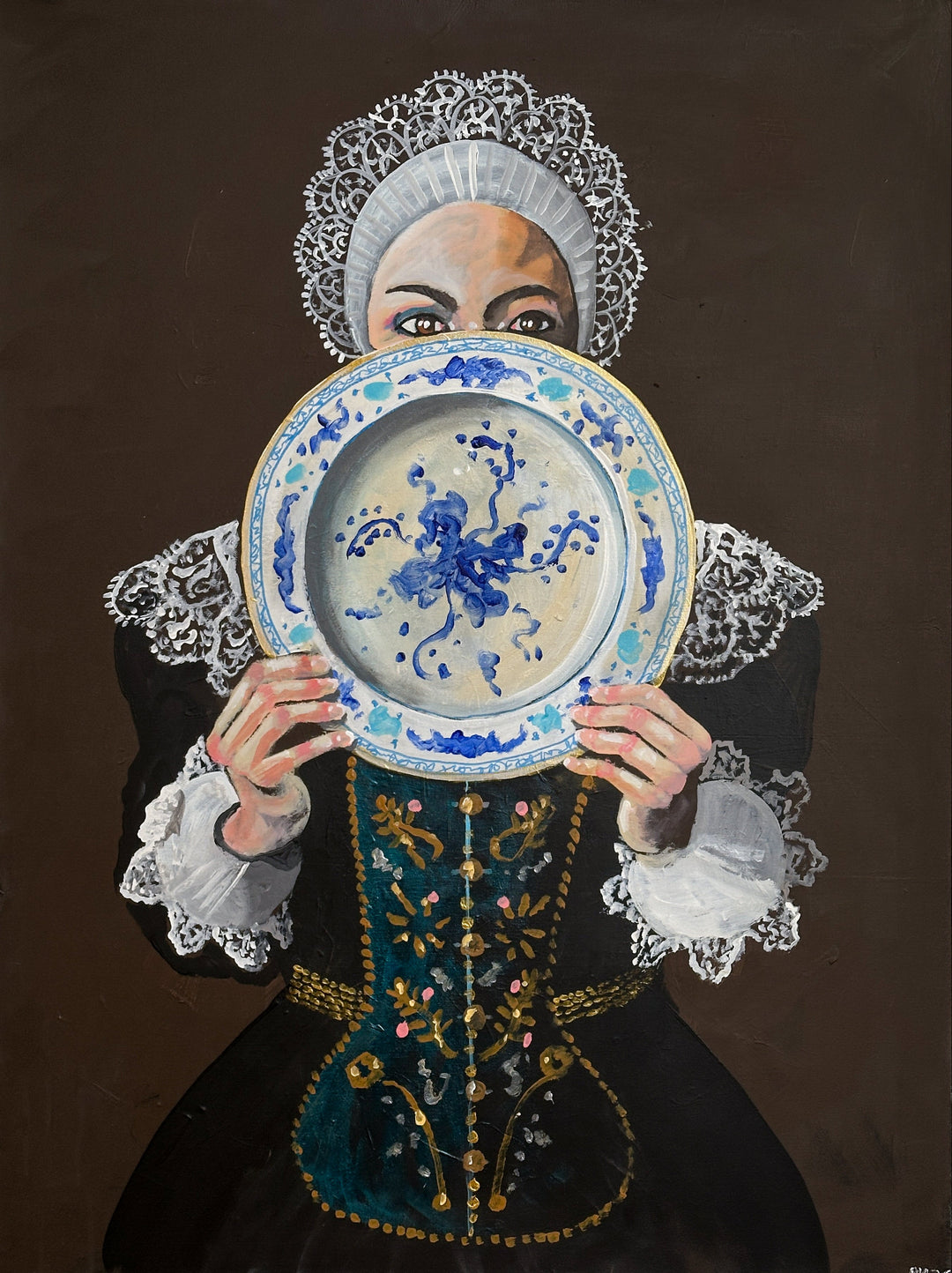 For the Love of Delft  | Acrylic Painting on Canvas by Robert Moore