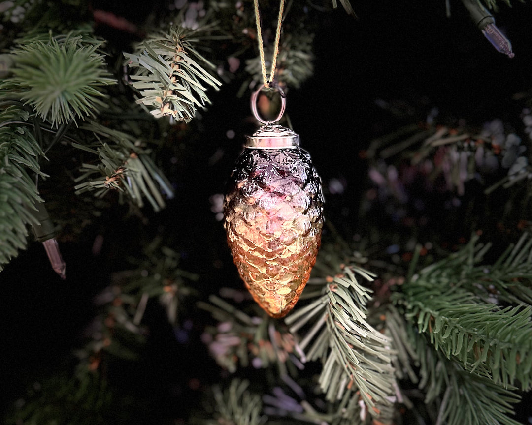 Pinecone Ornament, Brown Ombre