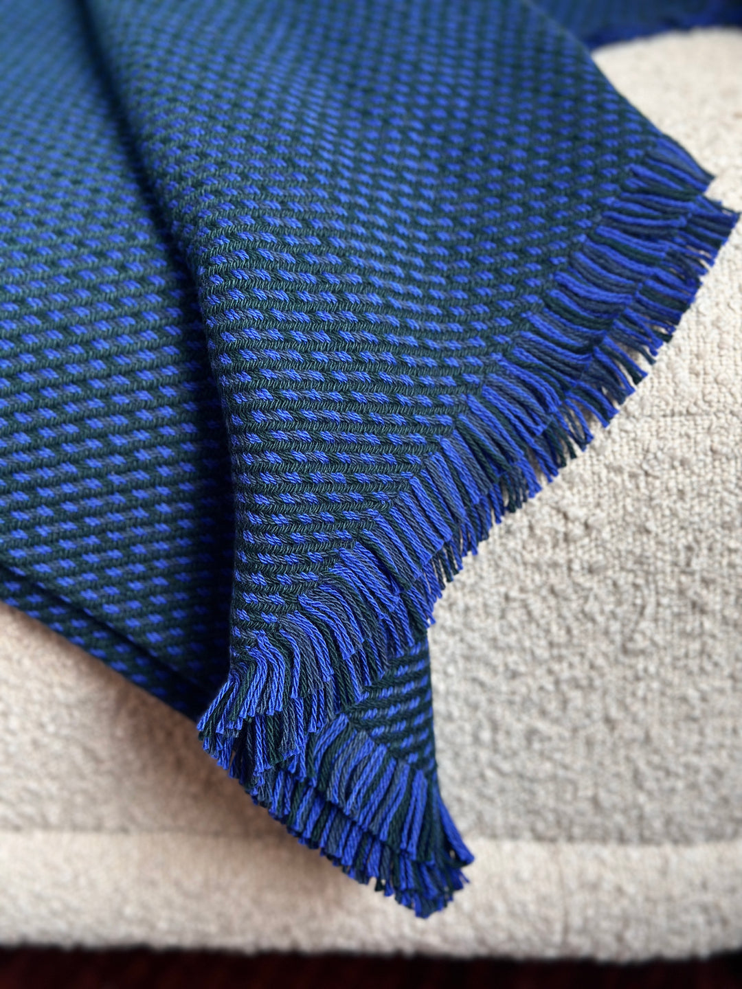 Royal Blue Organic Cotton Blanket