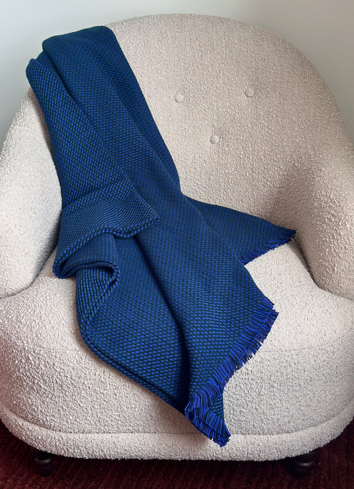Royal Blue Organic Cotton Blanket