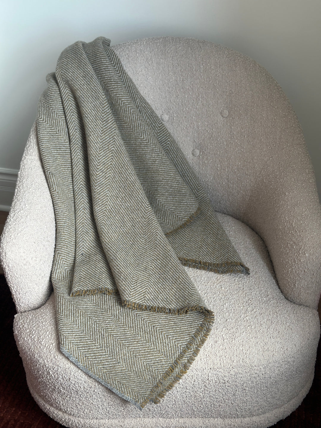 Oxford Grey Lambswool Blanket