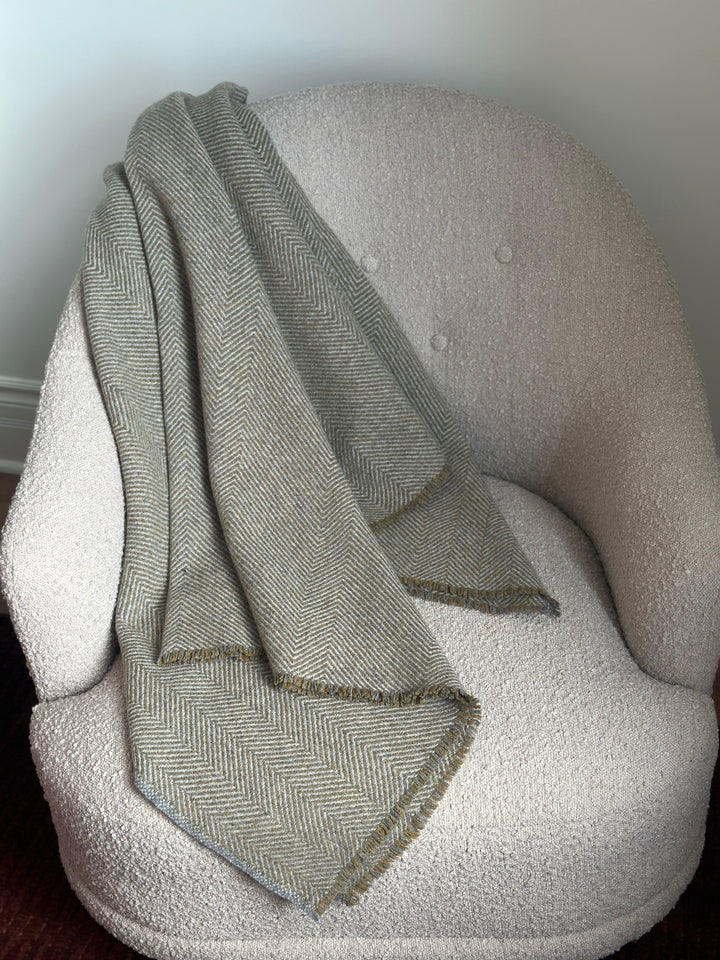 Oxford Grey Lambswool Blanket