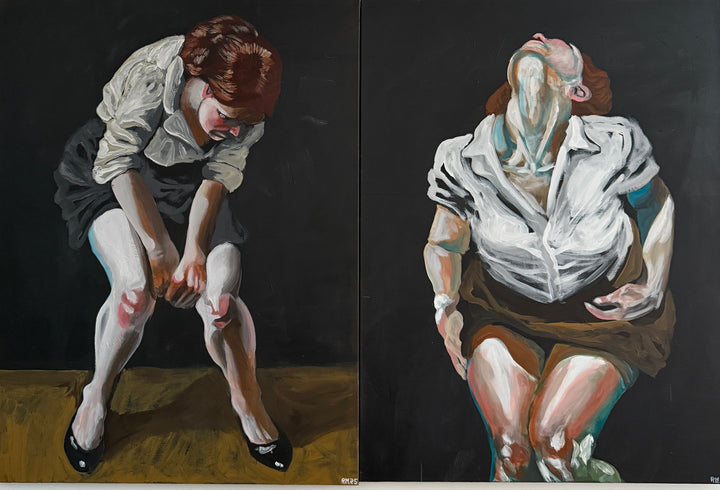 Divided self | Diptych | Acrylic Painting on Canvas by Robert Moore