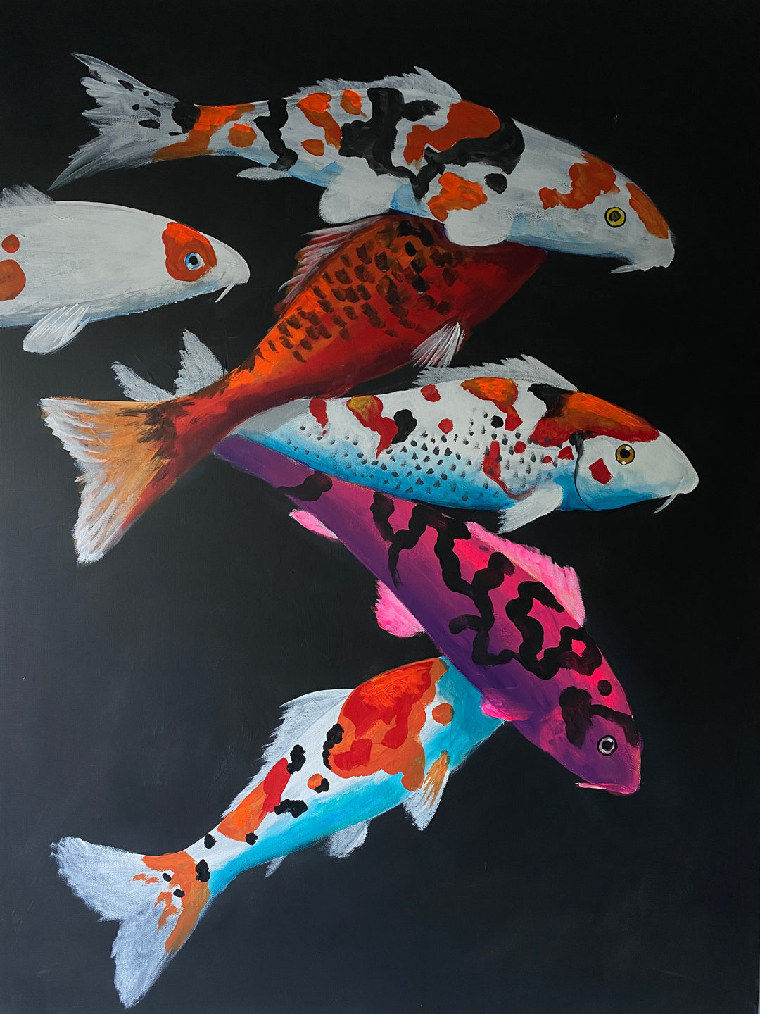 Coy Fish | Acrylic Painting on Canvas by Robert Moore