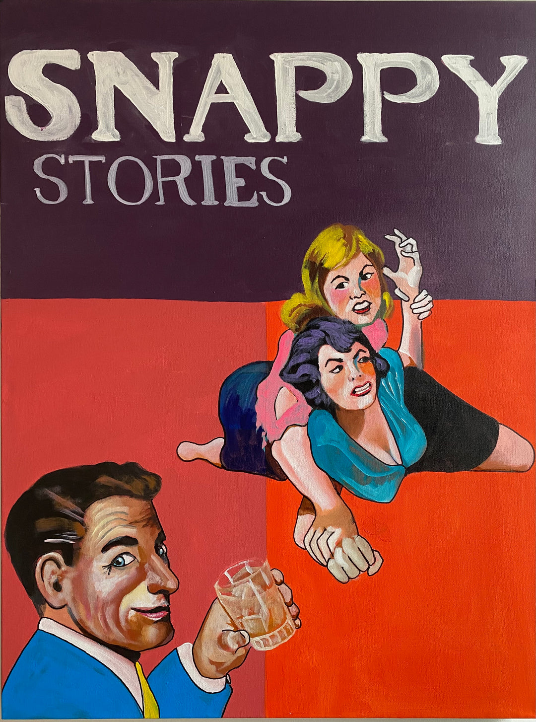 Snappy Stories | Acrylic Painting on Gallery-Framed Canvas by Robert Moore