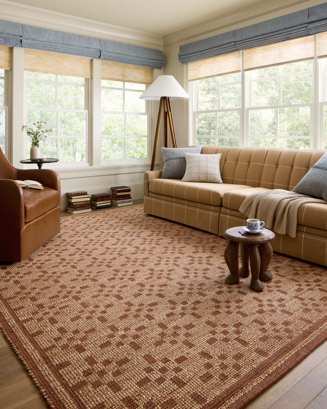 Chris Loves Julia x Loloi Judy Natural / Spice Rugs