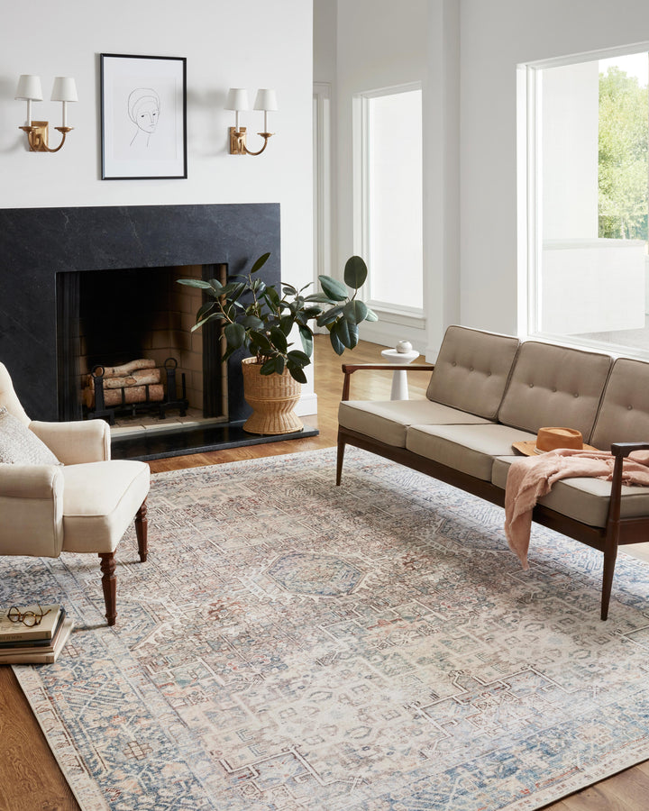 Chris Loves Julia x Loloi Jules Natural / Ocean Rugs