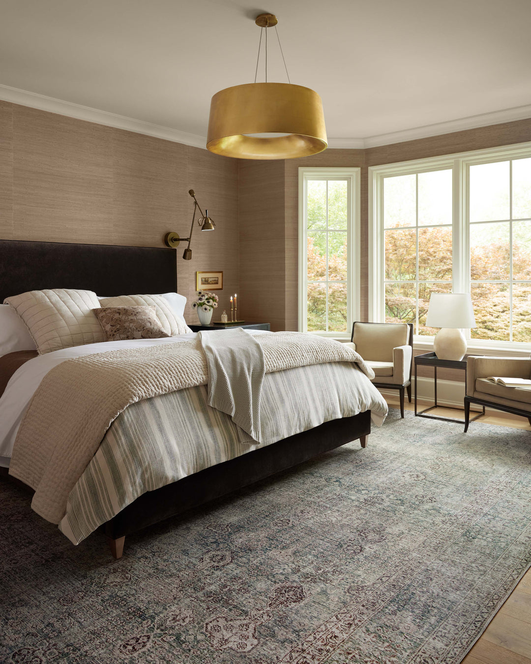 Chris Loves Julia x Loloi Jules Emerald / Antique Ivory Rugs