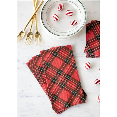 Red Plaid Guest Napkins