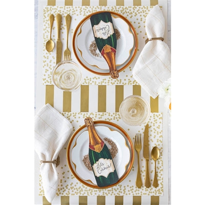 Gold Stripe Table Runner