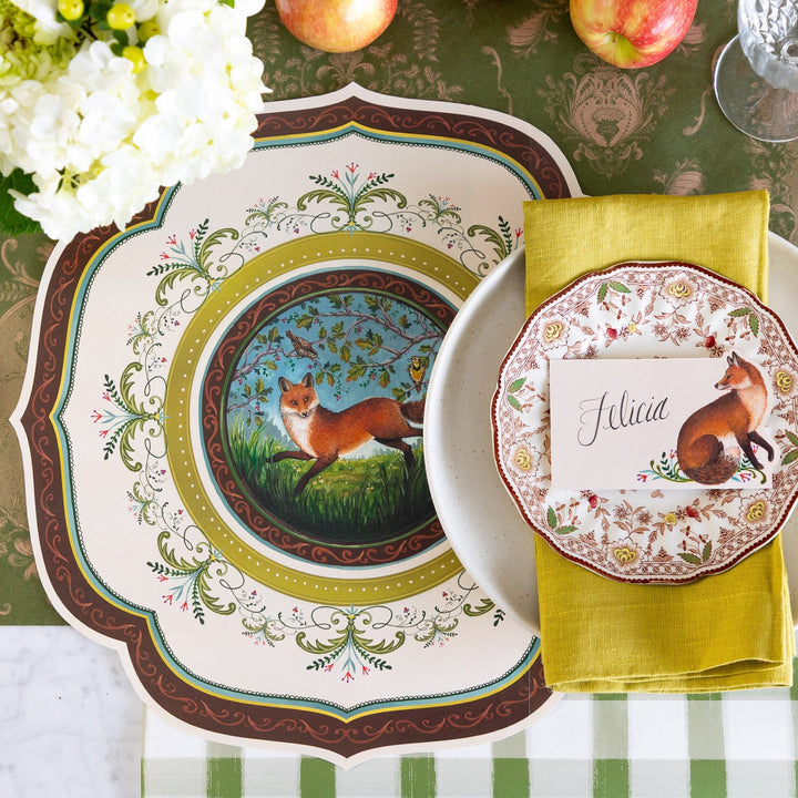 Fanciful Fox China Placemat