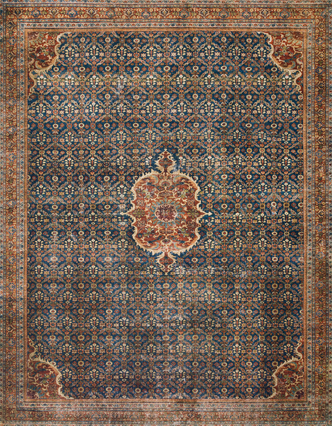 Loloi II Layla Cobalt Blue / Spice Rugs