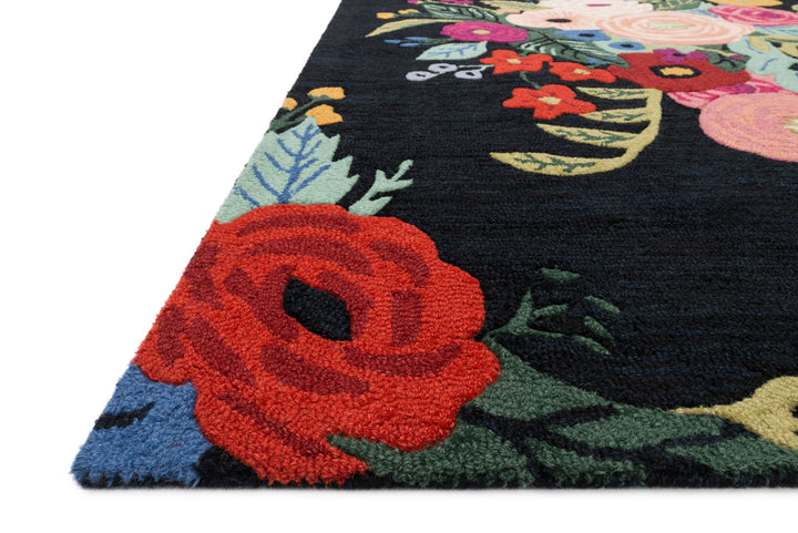 Rifle Paper Co. x Loloi Les Fleurs Black / Multi Rugs