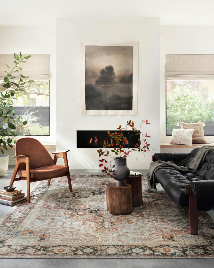 Magnolia Home By Joanna Gaines x Loloi Lenna Rust / Charcoal Rugs