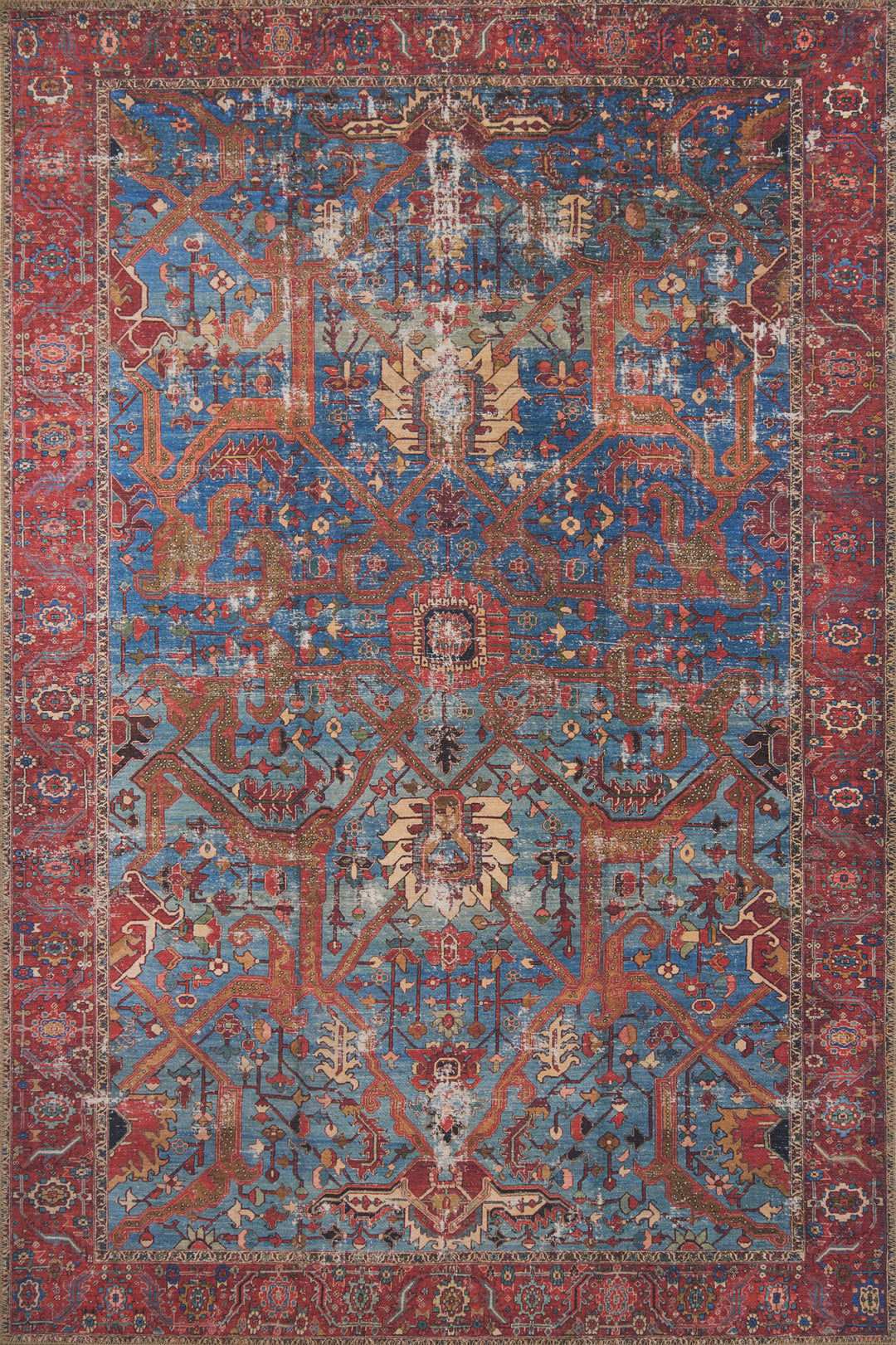 Loloi II Loren Blue / Red Rugs