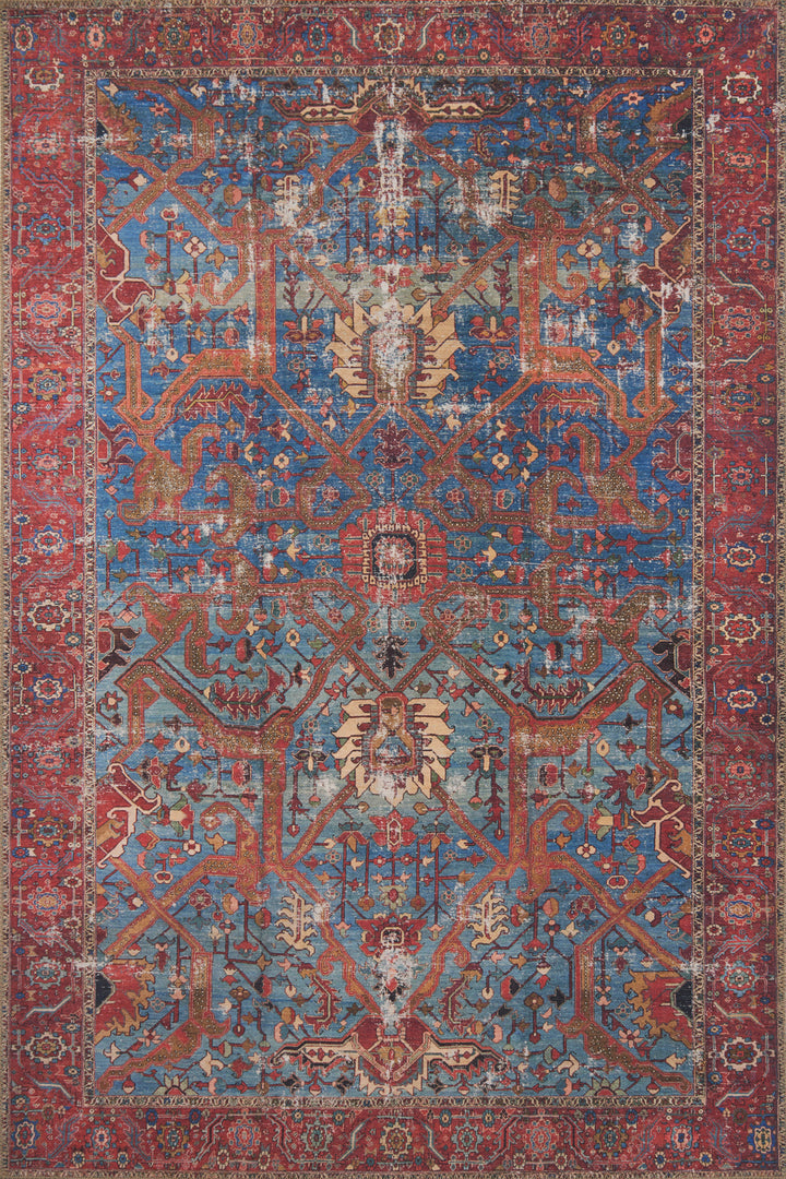 Loloi II Loren Blue / Red Rugs