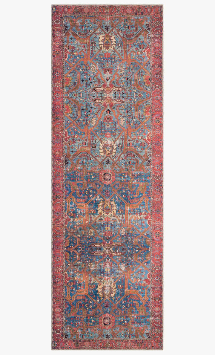 Loren Blue / Red Rug LQ-10 by Loloi II