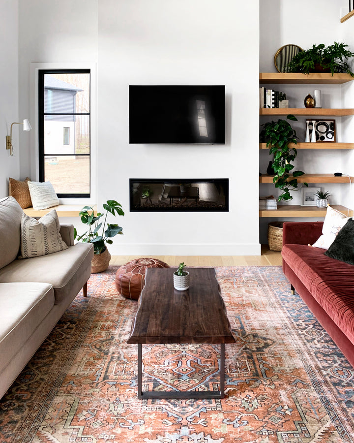 Loloi II Loren Terracotta / Sky Rugs