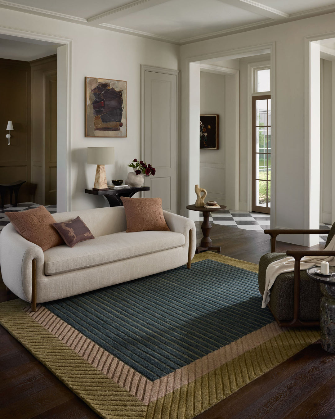 Loloi Madi Green / Multi Rug detail image