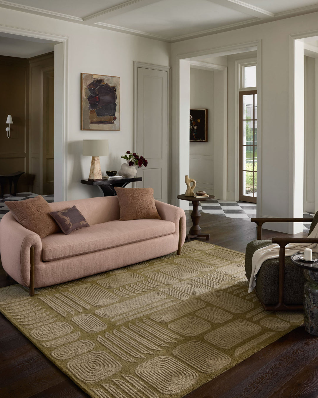 Loloi Madi Light Olive / Oatmeal Rug detail image