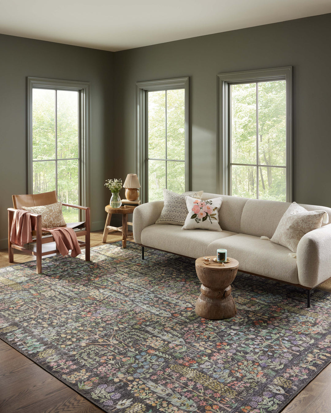 Rifle Paper Co. x Loloi Maison Charcoal Rugs