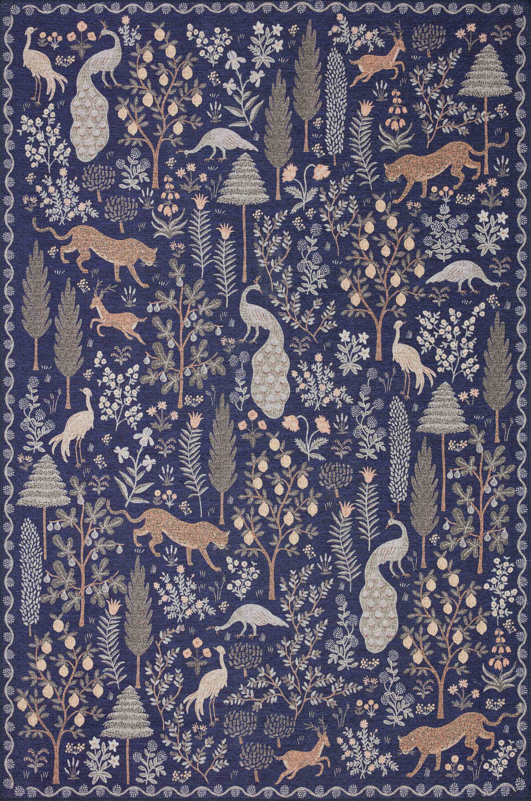 Rifle Paper Co. x Loloi Menagerie Navy Rugs