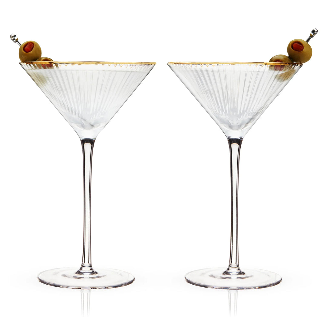 Meridian Crystal Martini Glasses - Set of 2