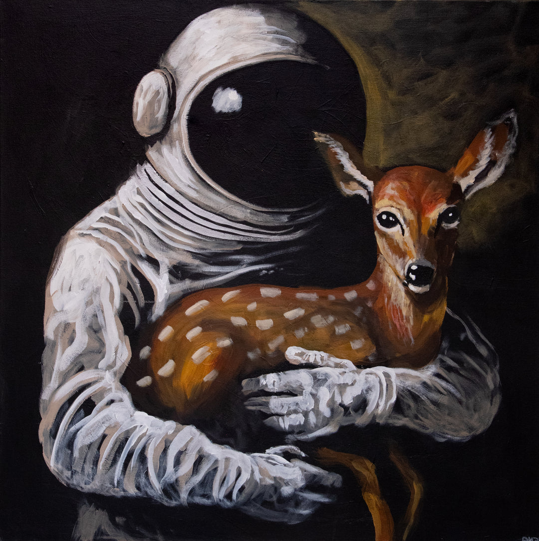 First contact | Acrylic Painting on Canvas by Robert Moore
