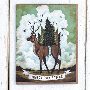 Merry Christmas Elk Greeting Cards Boxed Set