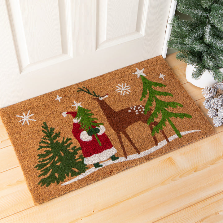Santa's Reindeer Doormat