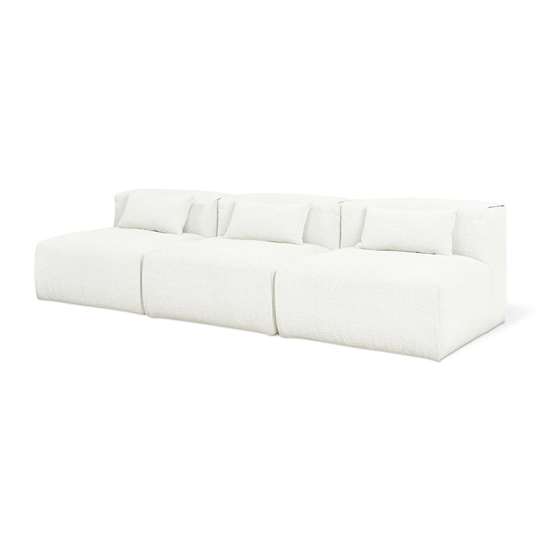 Nest Modular 3-PC Armless Sofa in Morris Bone