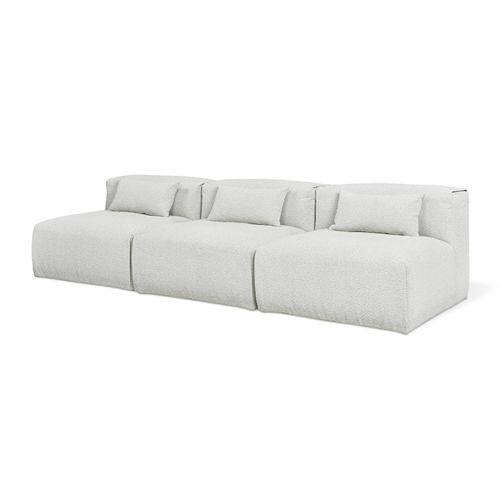 Nest Modular 3-PC Armless Sofa in in Morris Fog