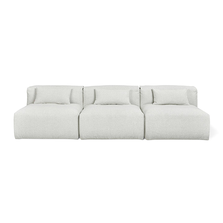 Nest Modular 3-PC Armless Sofa in in Morris Fog