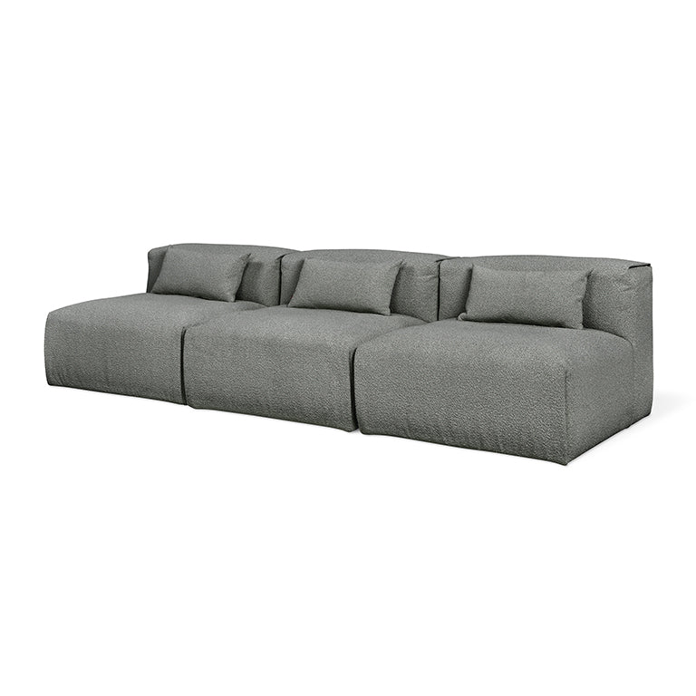 Nest Modular 3-PC Armless Sofa in Morris Scoria