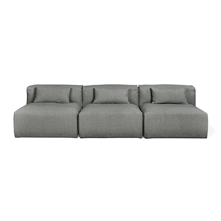 Nest Modular 3-PC Armless Sofa in Morris Scoria