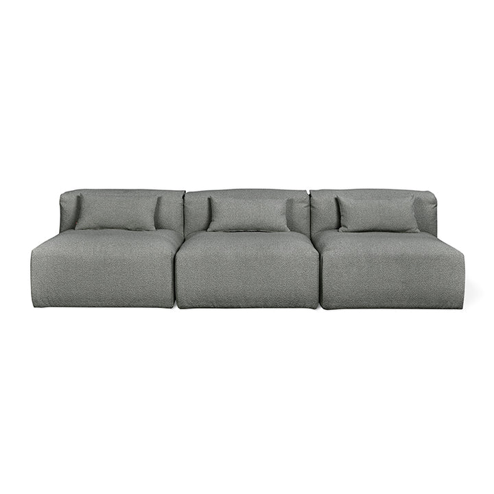 Nest Modular 3-PC Armless Sofa in Morris Scoria