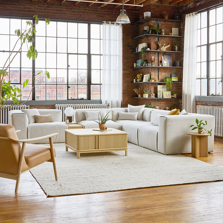 Nest Modular 5-PC Corner Sectional in Morris Bone