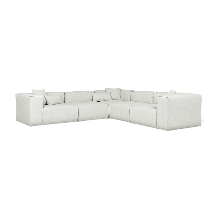 Nest Modular 5-PC Corner Sectional in Morris Fog