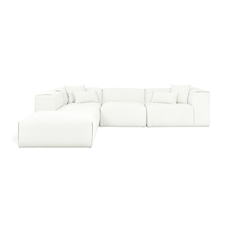 Nest Modular 5-PC Sectional in (Left Facing) Morris Bone
